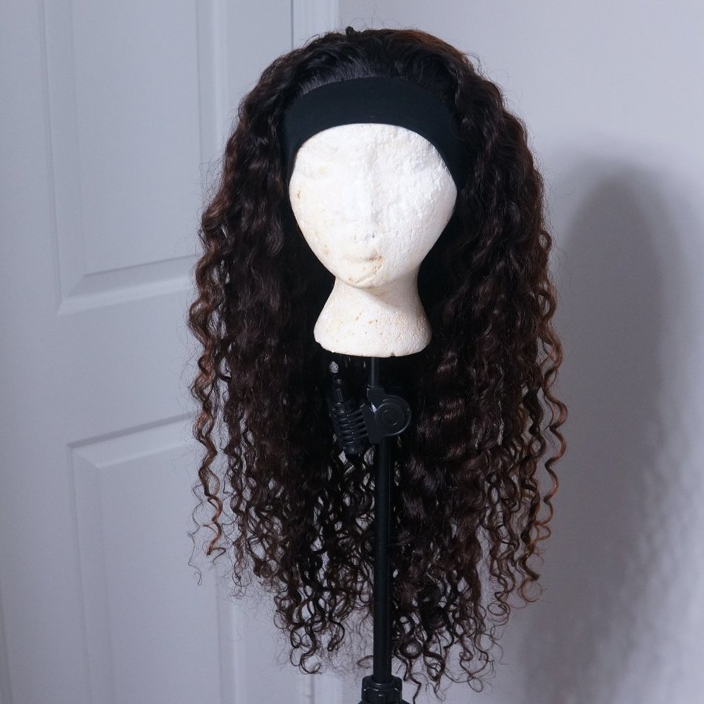 24 inches #017 Highlight Deep Wave Headband Wig